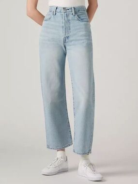 NWT Levi's Ribcage Straight Ankle Jeans Middle Road Light Wash Size 28 x 27